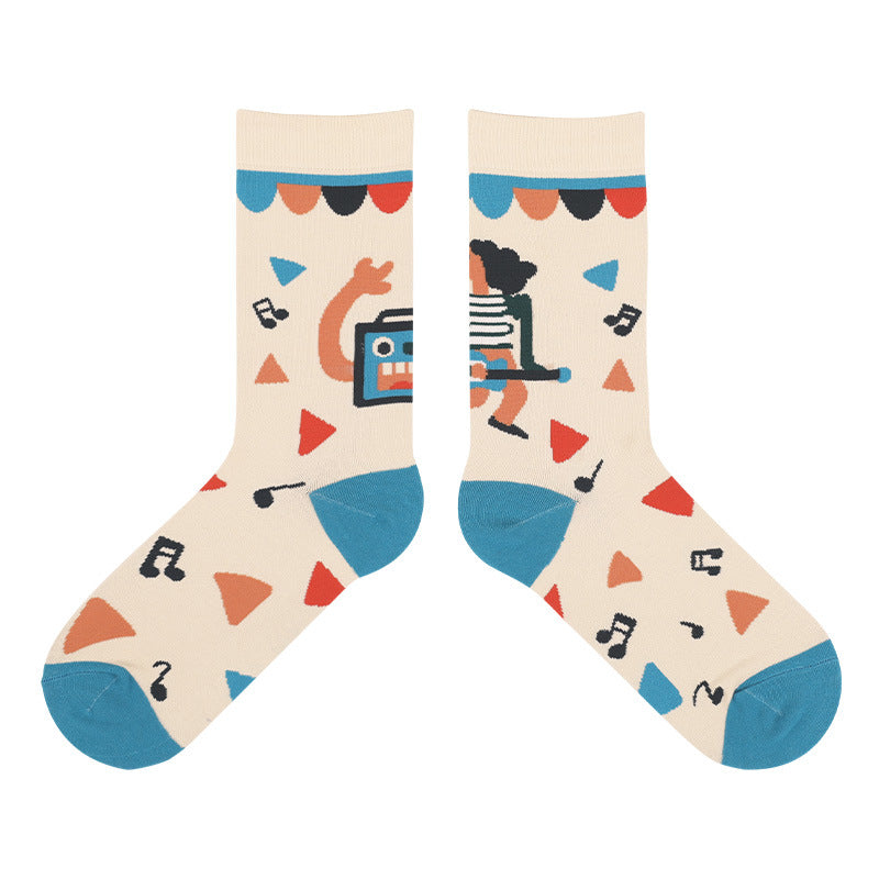 I Love Learning Series Of Personalized Mid-tube Women's Socks