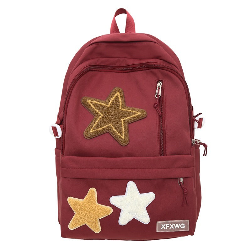 Women's Fashionable All-match Nylon Star Backpack
