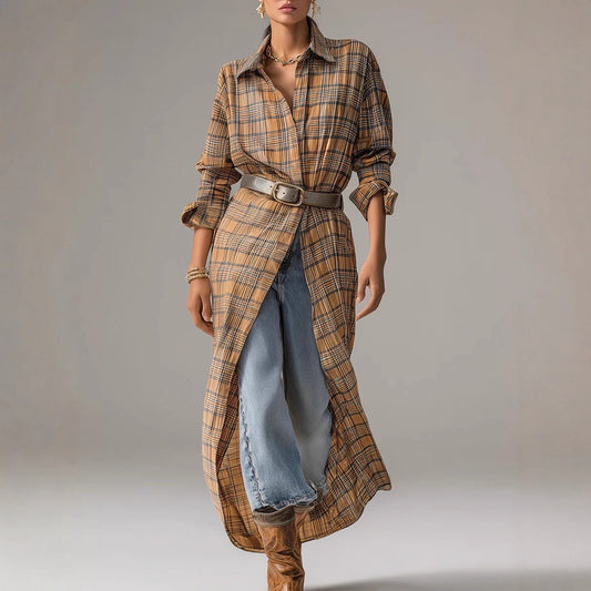 Slim-fit Long-sleeve Western Cowboy-style Dress Shirt