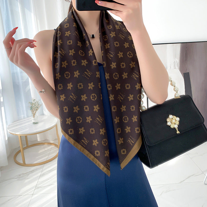Fashion Home Color Leopard Twill Scarf