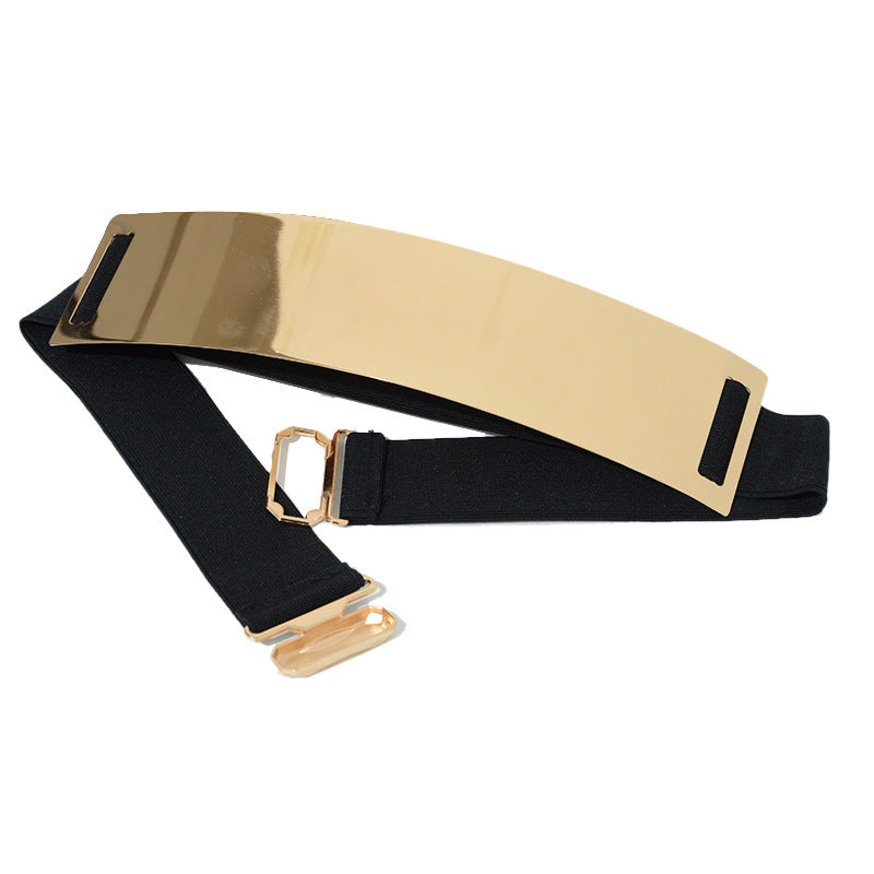 Europe And America Hot Selling Fashion Sequin Mirror Metal Belt