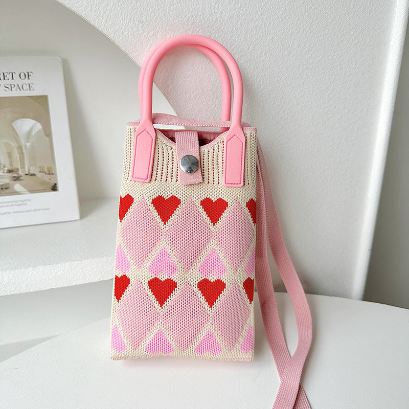 Knitted Mini All-match Small Portable Shoulder Bag