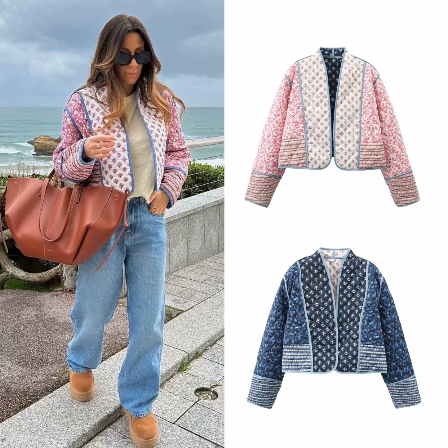 European And American Style Double-sided Quilted Jacket