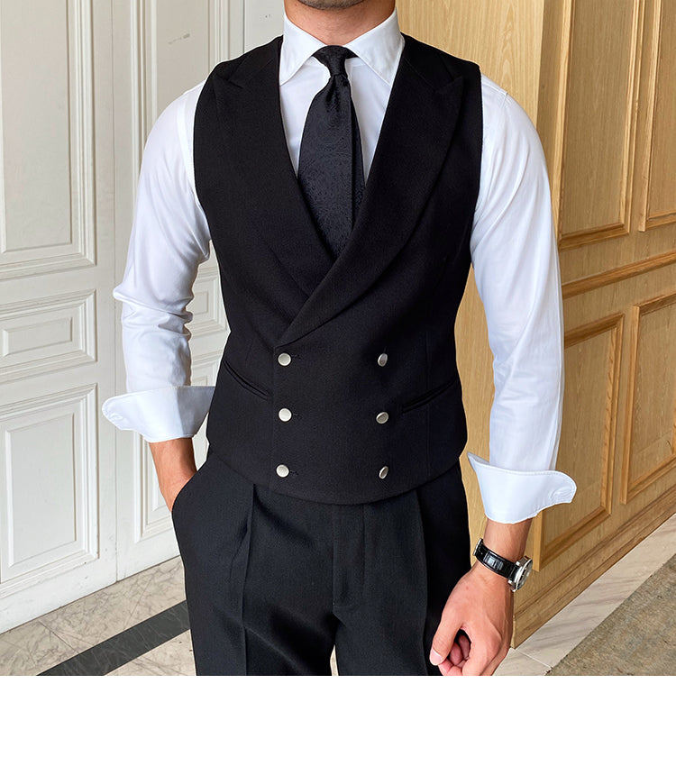 Men's Slim Fit Versatile Fashion Double Breasted Vest