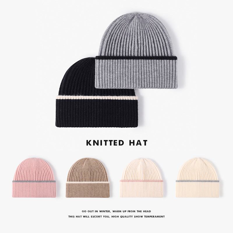 Simple Warm Thickened Knitted Hat