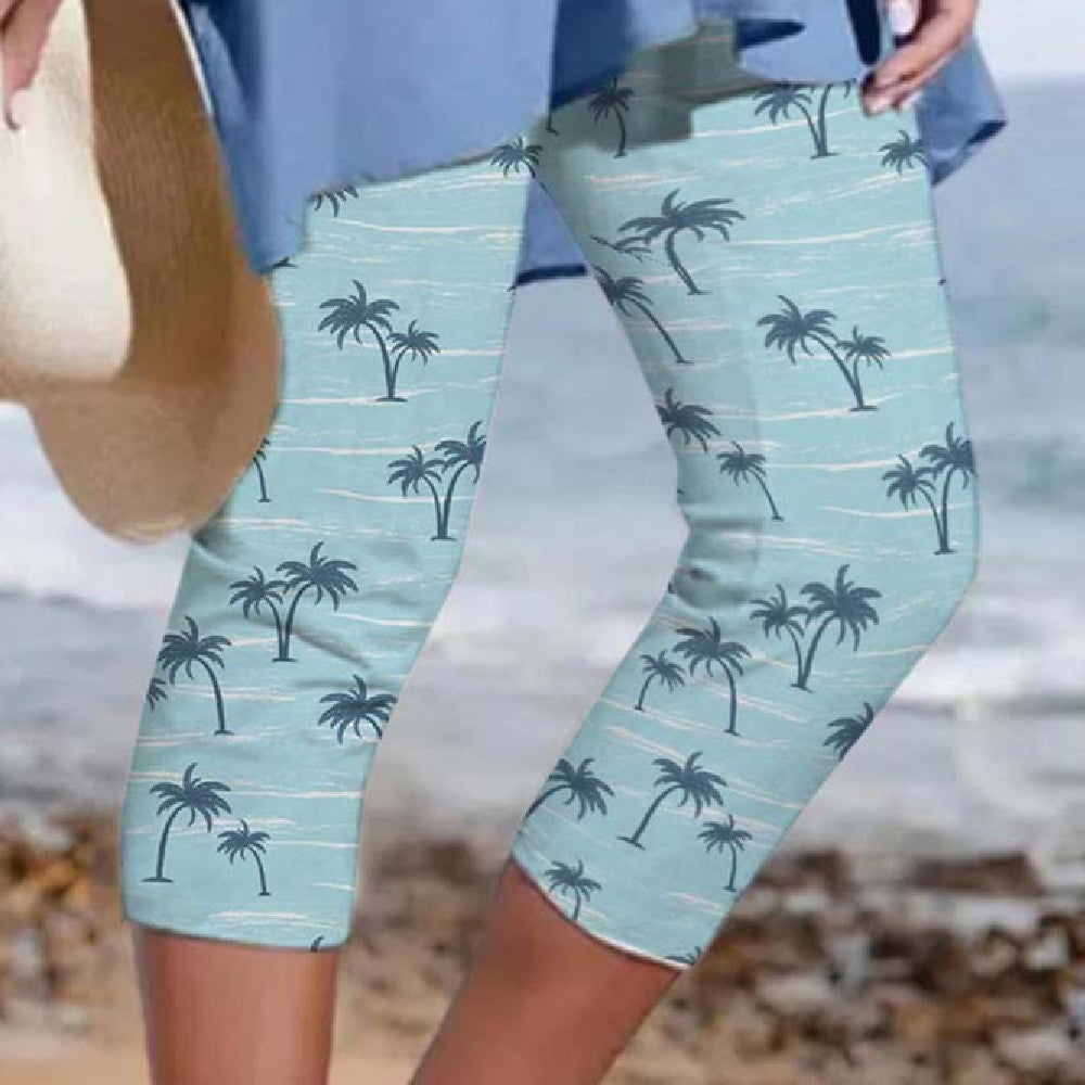 Ladies Fashion New 3d Printed Beach Yoga Pants