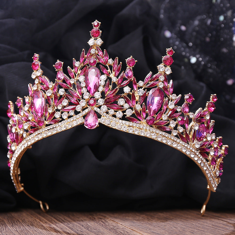 Bridal Crystal Leaf Crown Headdress Female