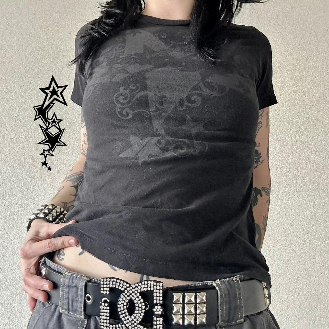 Womens Printed Short-sleeve T-shirt Top