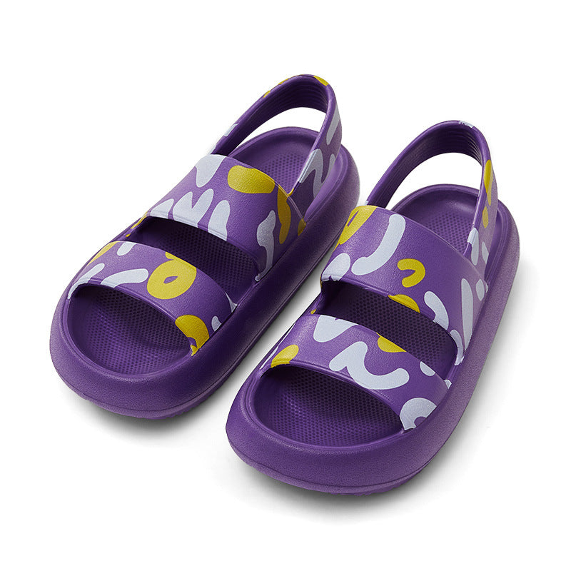 Thick-soled Sandals, Summer Fashion, Ins Wind, Flat-bottomed Heightened Sandals And Slippers