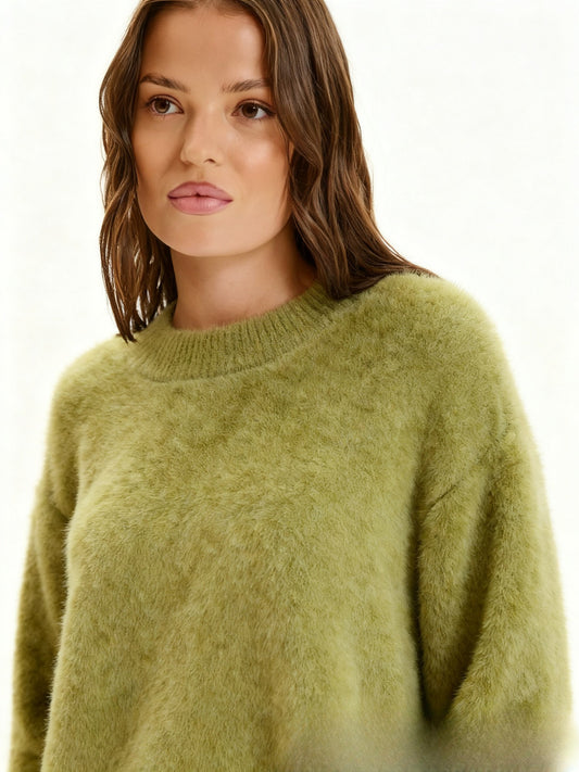 Retro Lazy Style Soft Glutinous Round-neck Comfortable Fashion Sweater