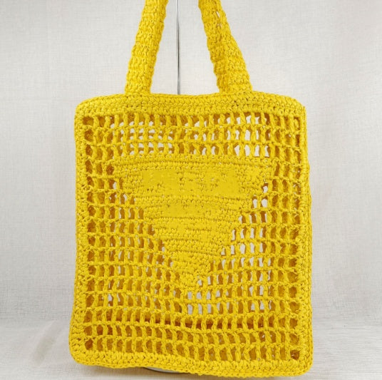 Hollow Letter Bag Korean Style Holiday Women's Woven