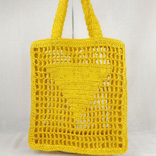 Hollow Letter Bag Korean Style Holiday Women's Woven