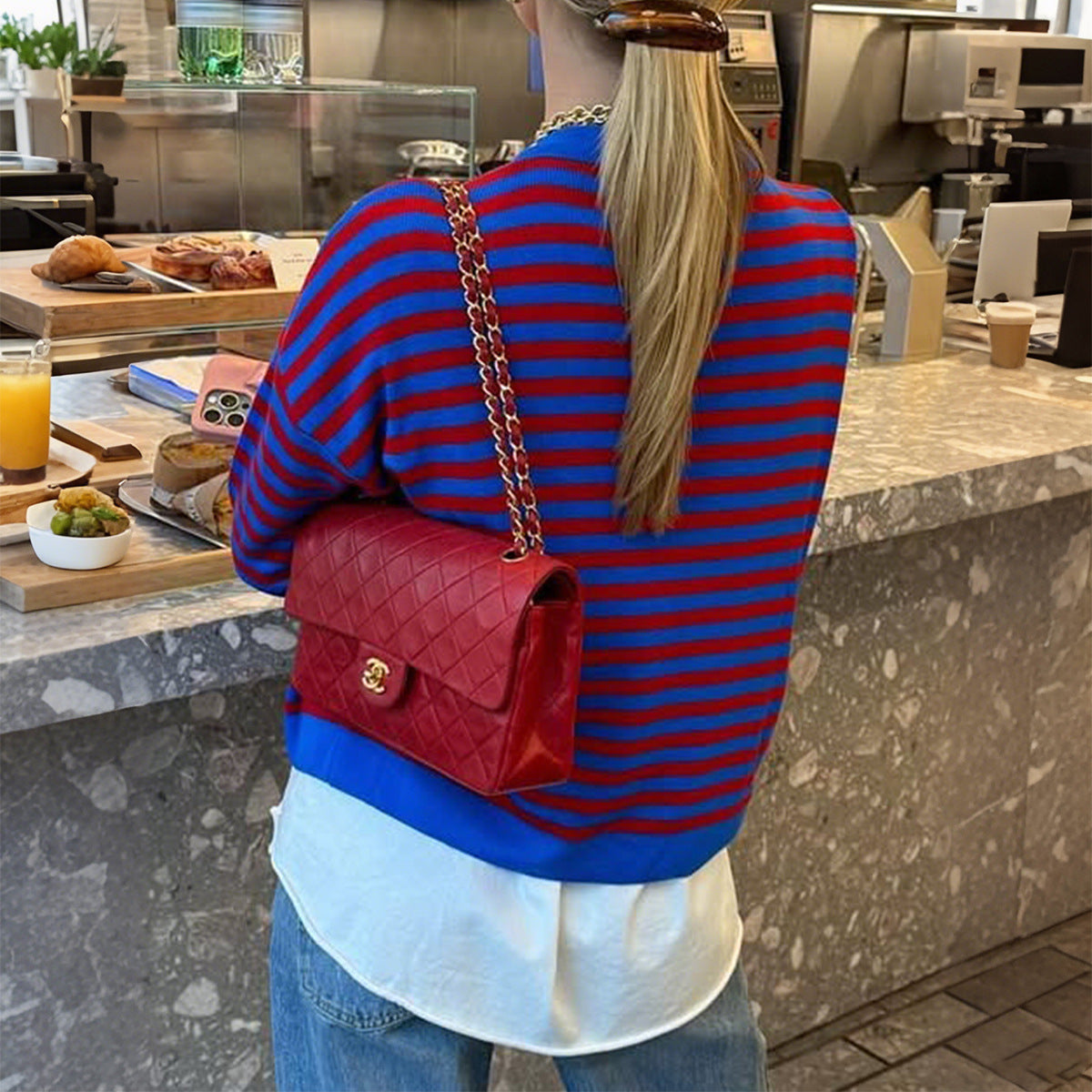Leisure Simple Striped Long Sleeve