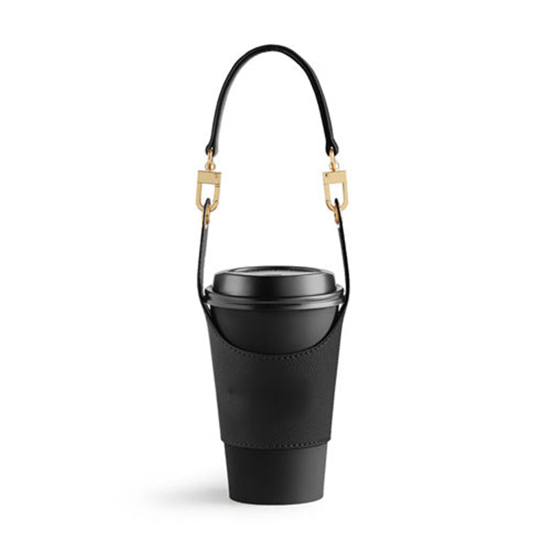 Leather Portable Cup Cover Portable Milky Tea Cup Heat Insulation Insulation Hot Bag