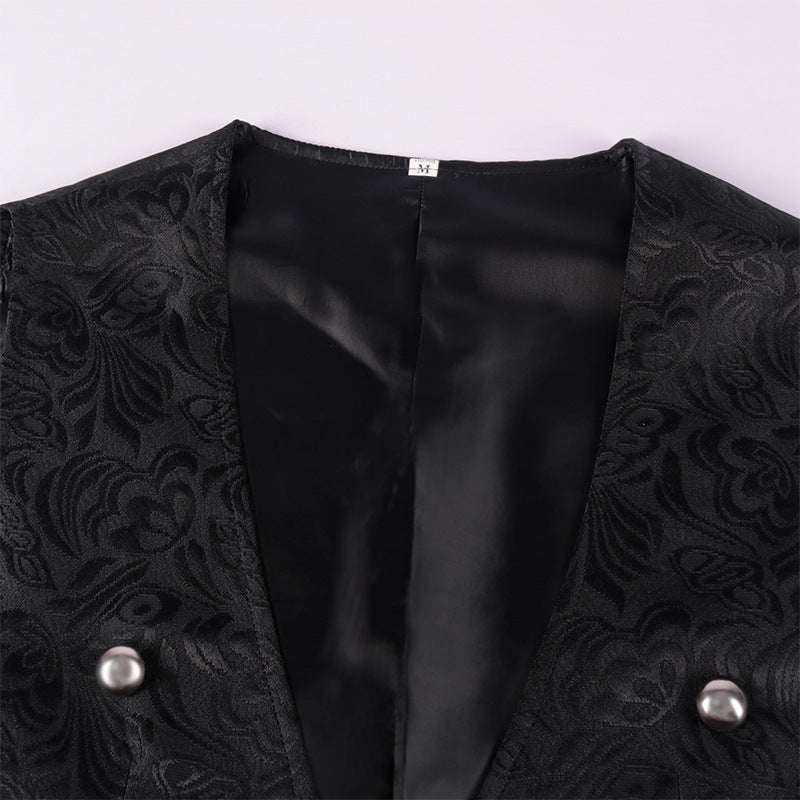 Spring And Autumn Punk Men's Clothing Solid Color Formal Wear Slim Men's Casual Vest