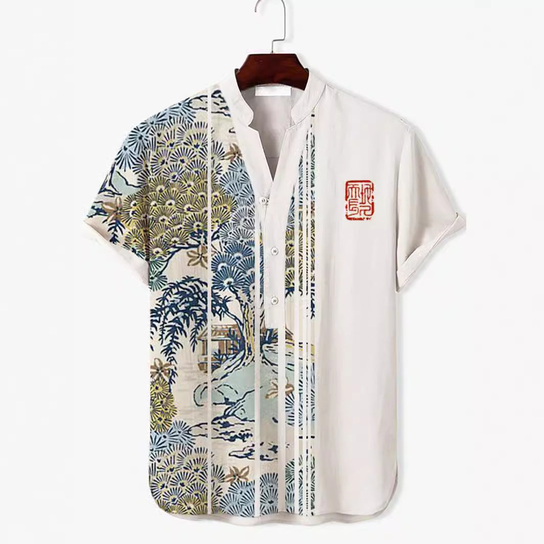Digital Animal Style Short Sleeve Shirt