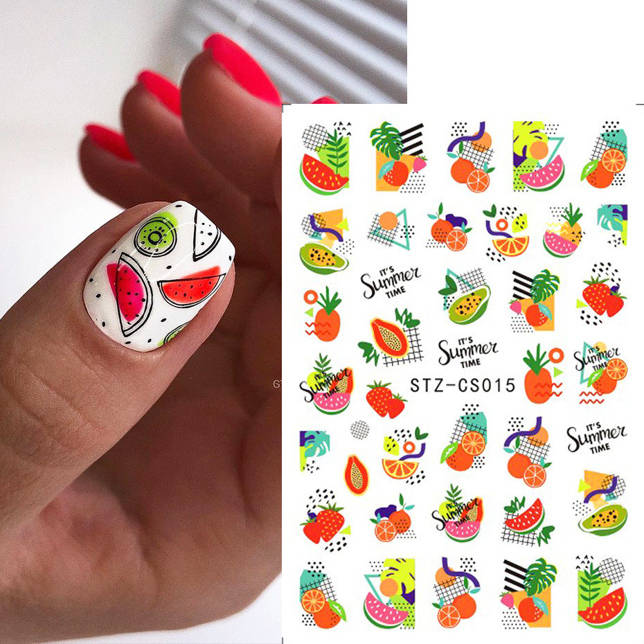 Facebook English Letters Fruit Graffiti Flame 3D Adhesive Stickers