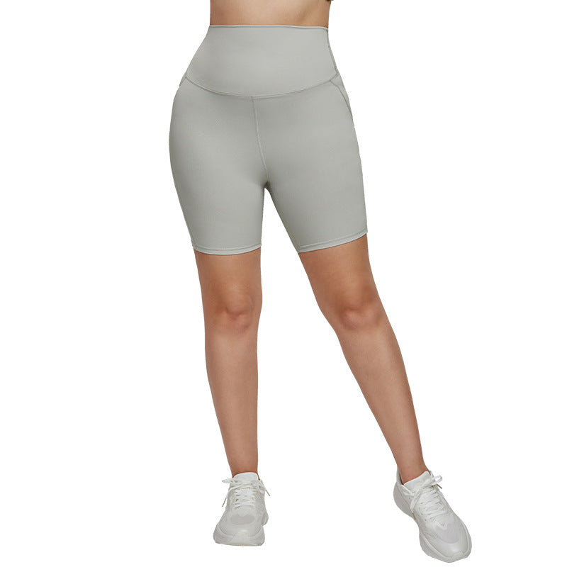 Light Plastic Yoga Shorts High Waist Tight 7A Antibacterial
