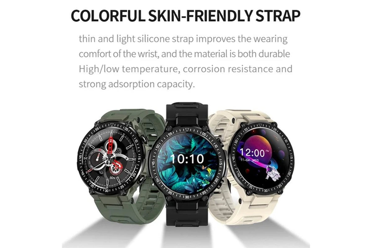 2024 New Bluetooth Call Smart Watch 4G ROM Men Recording Local Music Fitness Tracker Smartwatch for Huawei GT2 Pro Xiaomi Phone - Yellow