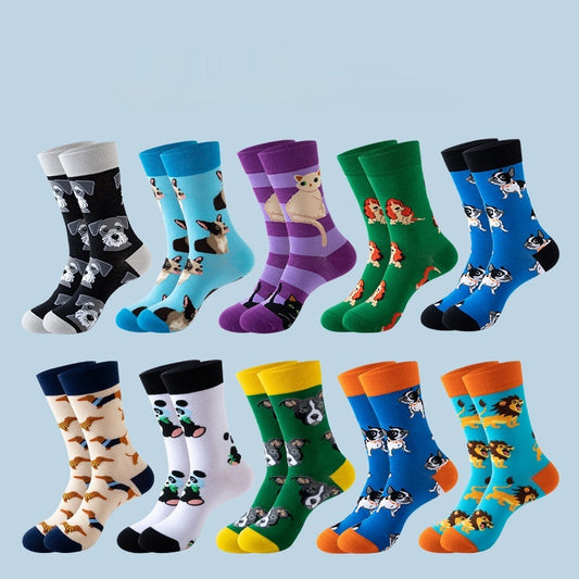 Mid-calf Cotton Animal-themed Socks For Women