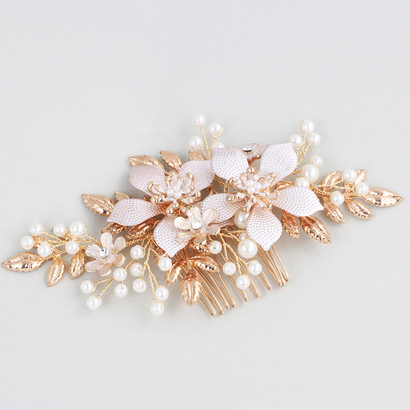 Bride's Wedding Forest Flower Pearl Headdress