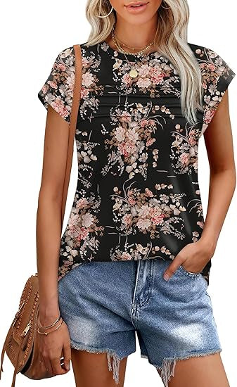 Floral Digital Printing Short Sleeve