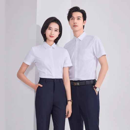Bamboo Fiber Business Short Sleeve Non-ironing Stretch Shirt