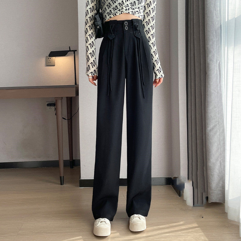 Women's Straight Fit Loose Slim Suit Pants