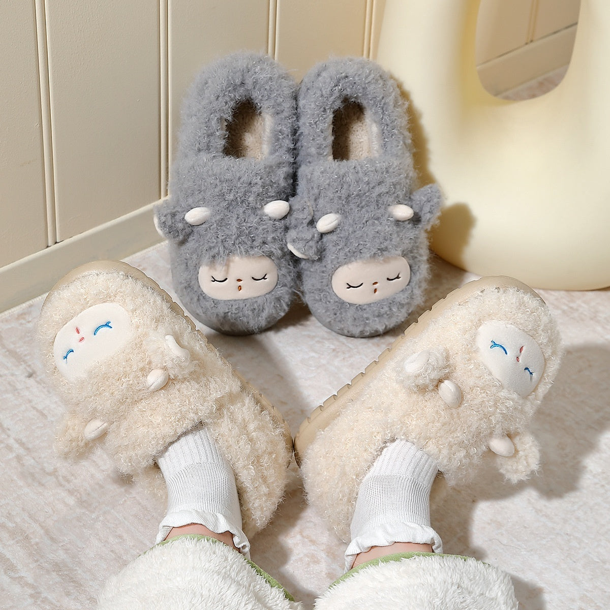 Cotton Slippers Women's Non-slip Home Cartoon