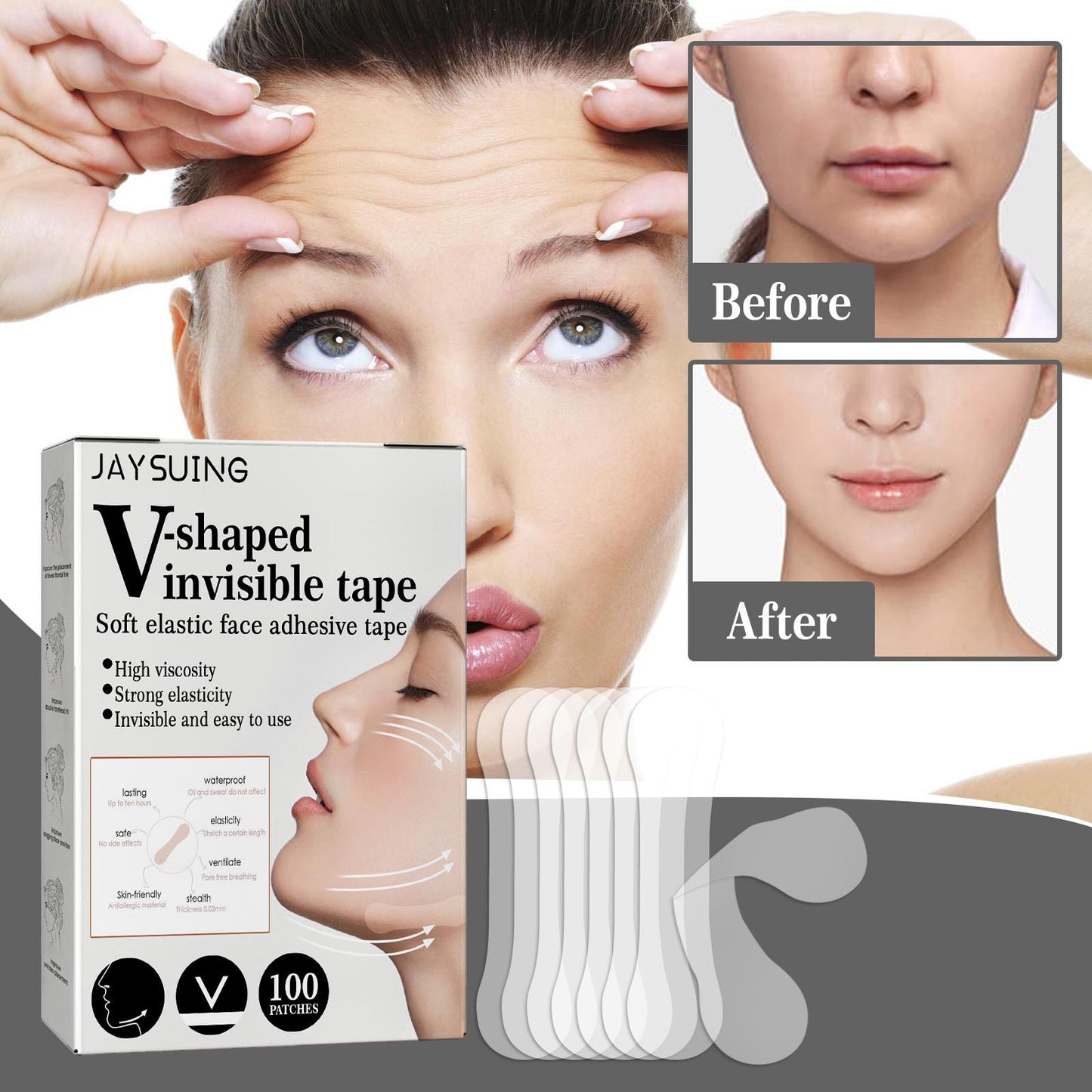 V-type Lifting Invisible Stickers