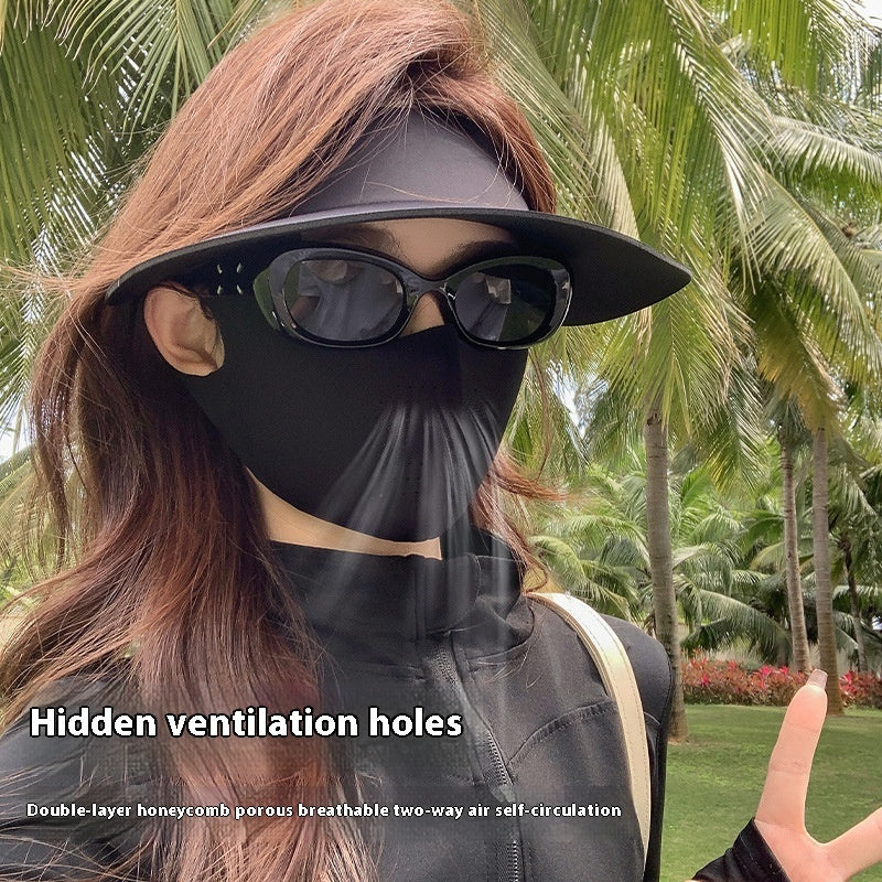 Top Sun Hat Women's UV Protection Summer Face Mask Face Mask