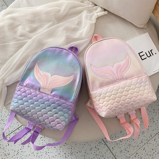 Children's Backpack Large Capacity Mermaid Laser Cute