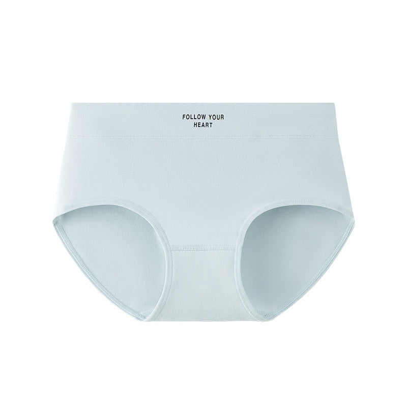 Antibacterial Women's Cotton Underwear Printed Mid Waist