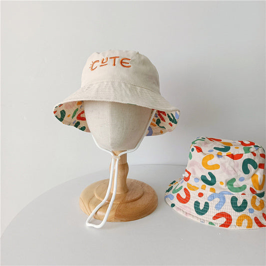 Letter Double Sided Printed Children's Cap