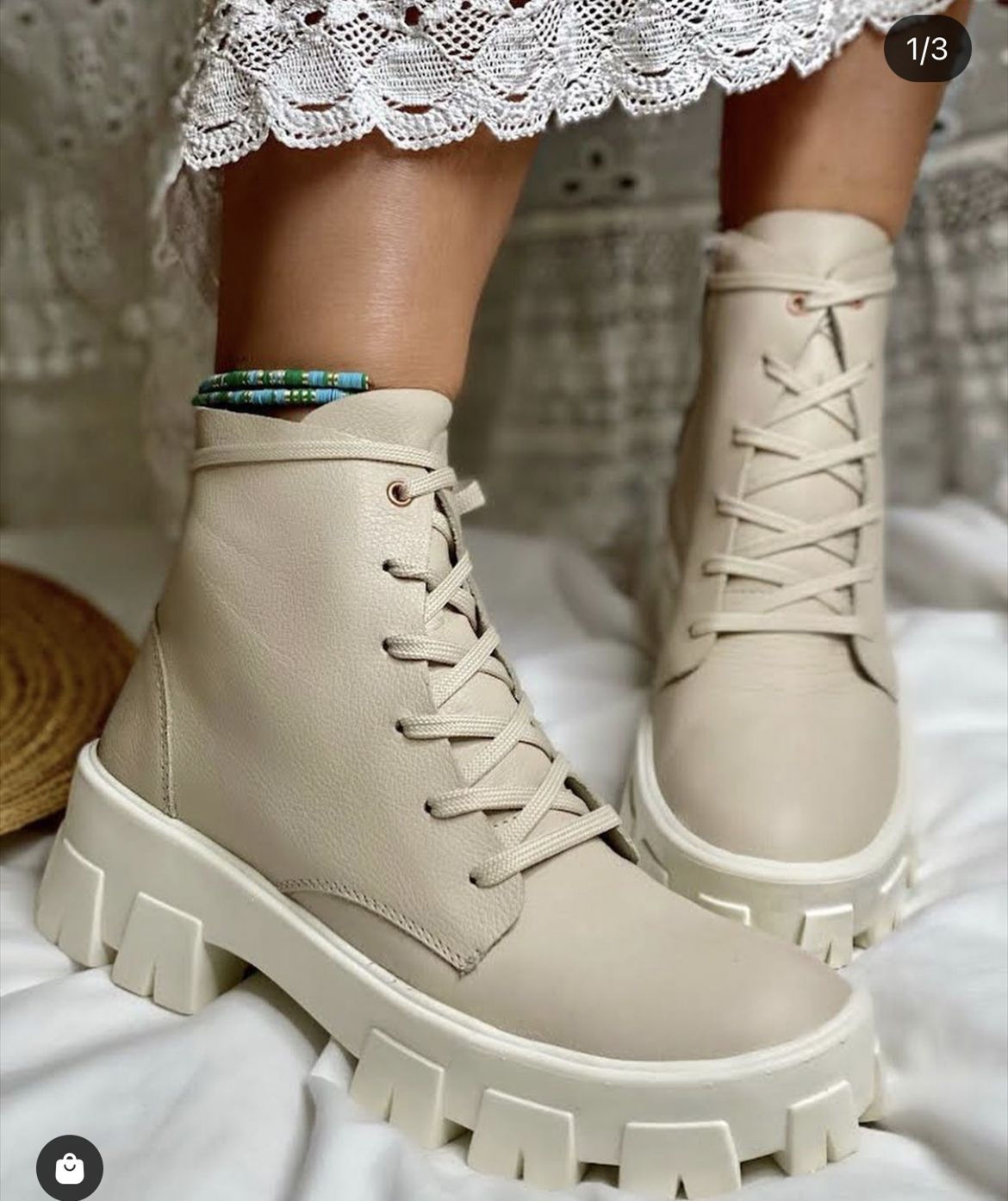 Women's Leather Boots Mid-tube Casual Short Boots