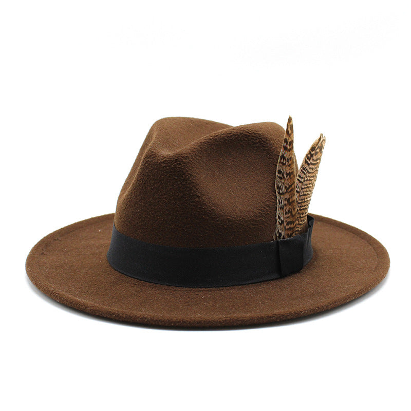 British Style Versatile Flat Border Jazz Hat Woolen
