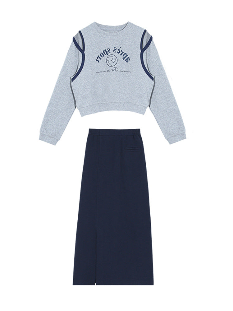 Off-shoulder Hoodie Female Spring Lazy Casual Crewneck Top Thin
