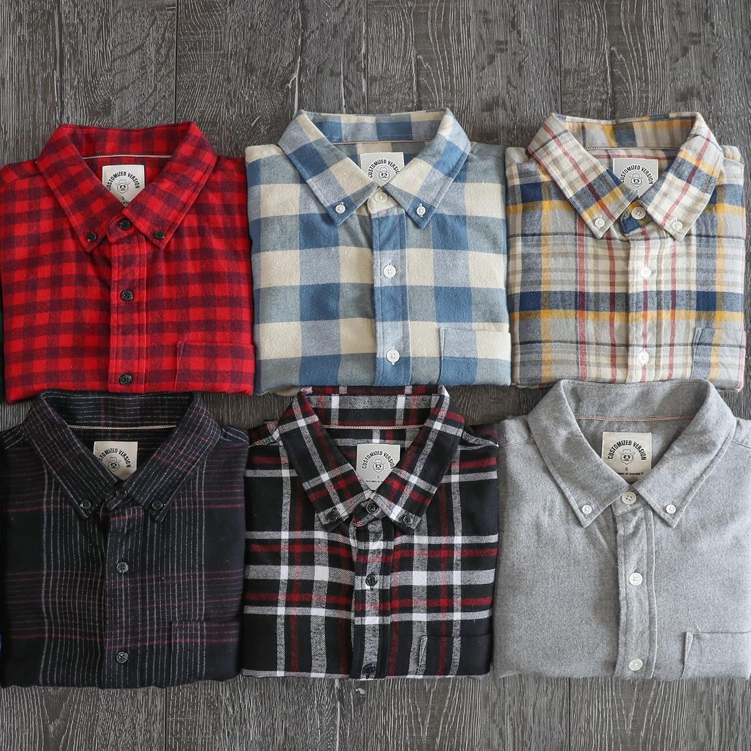 ® Flannel Shirt for Men Casual Button down Work Soft All Cotton Lightweight Flannel Mens Plaid Shirts Long Sleeve