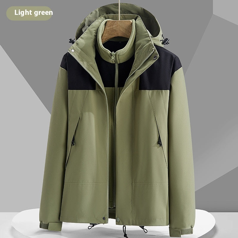 Hættetrøje Windbreaker Unisex Modstandsdygtig Jakke Med Lynlås Og Farveblokke Med Lommer Vandafvisende Overtøj Til Kvinder Mænd Tøj