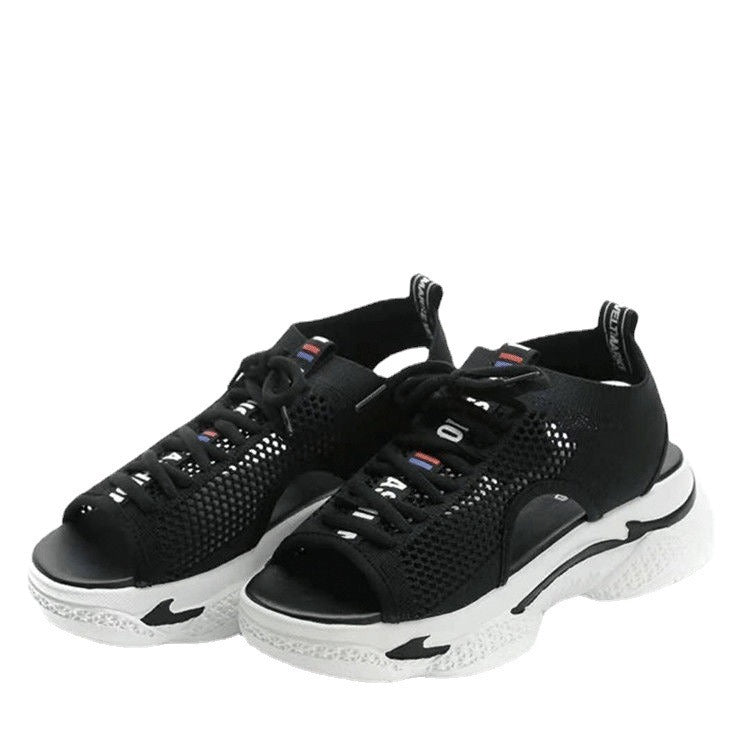 Hollowed Mesh Shoes Breathable Comfortable Platform Platform Leisure