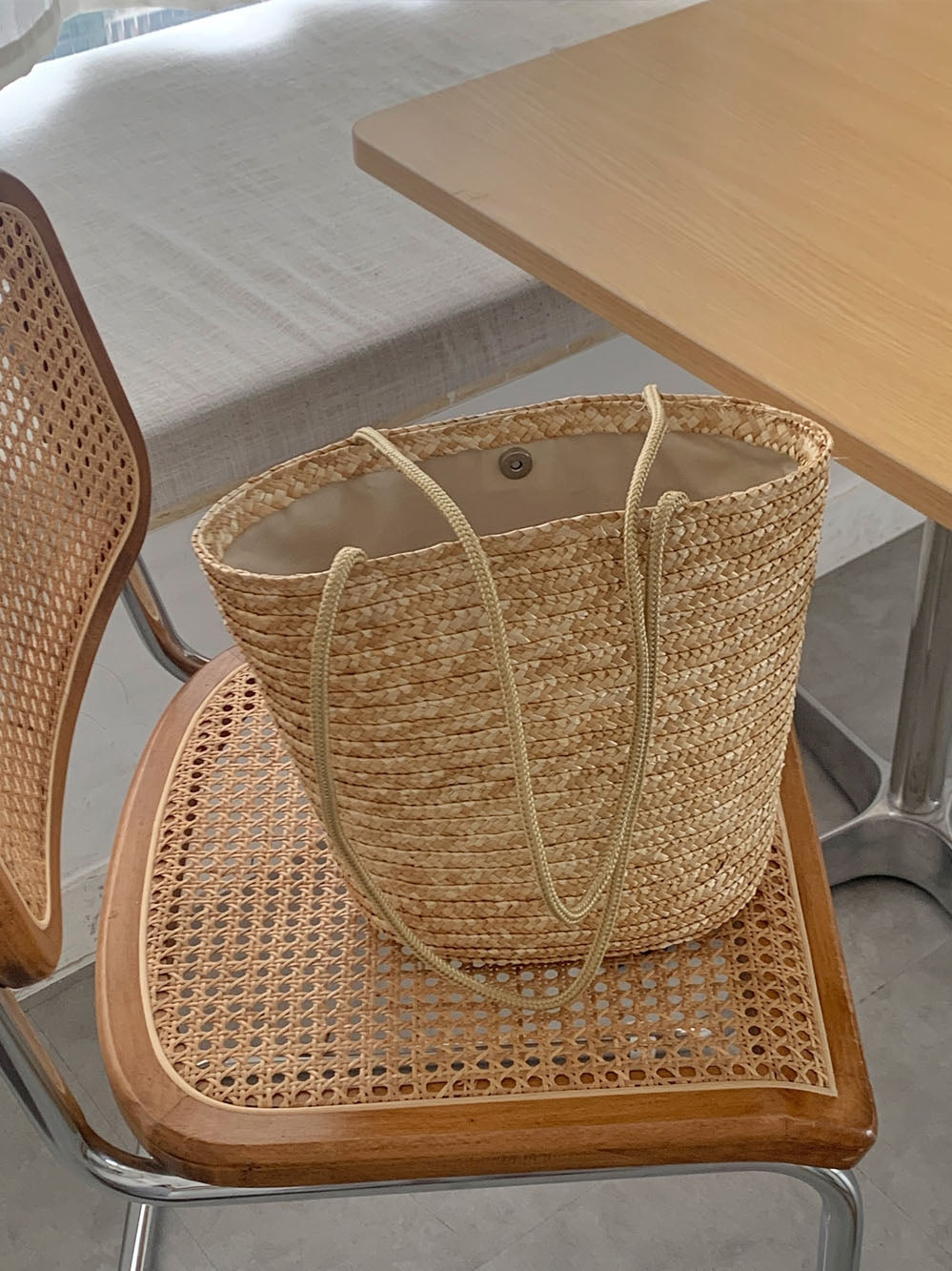 French Style Retro Large Capacity Straw Bag