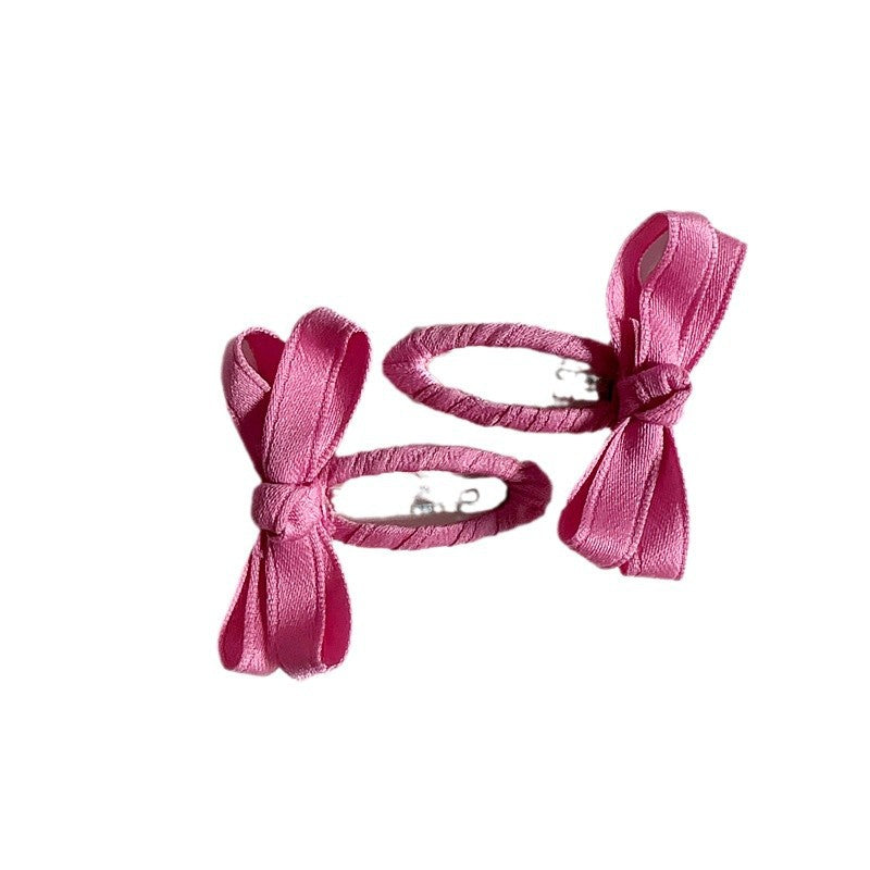 New Spring And Summer Candy Color Series Cotton Tape Bow Hair Accessories