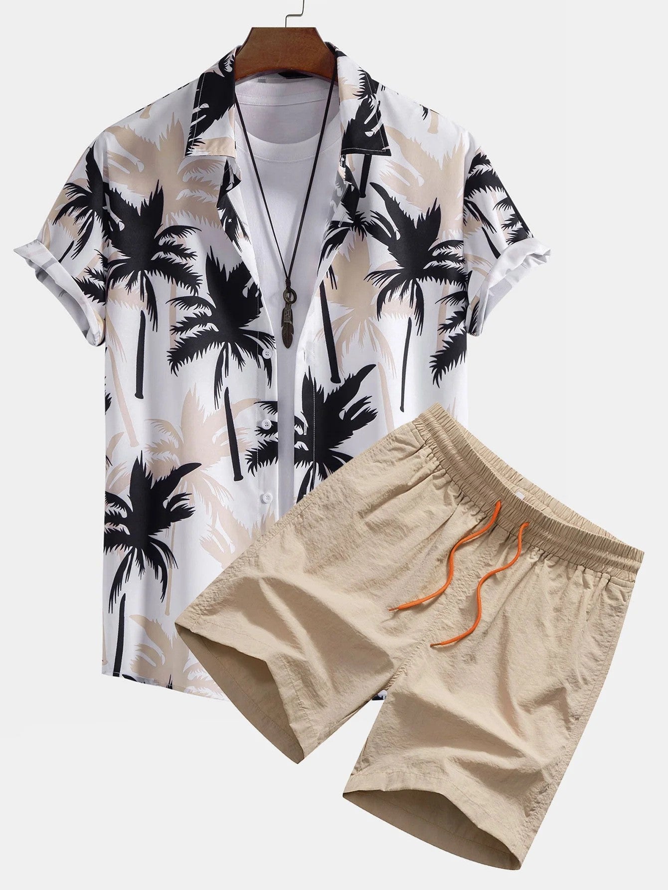 Summer Men's Hawaiian Shirt Seaside Beach Vacation Style