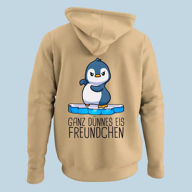 Korean Style Loose Hooded Sweater Women's Cute Penguin Printed Long Sleeve Idle Style