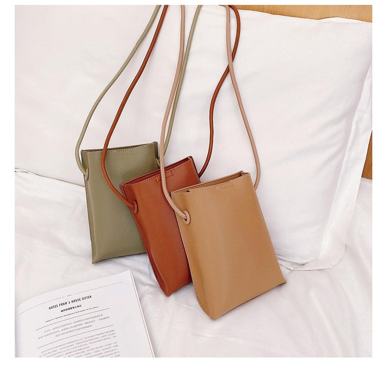 Newomen's Fashion Simple Korean Style Vertical Mobile Phone Bag