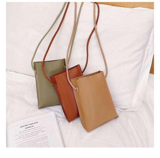 Newomen's Fashion Simple Korean Style Vertical Mobile Phone Bag