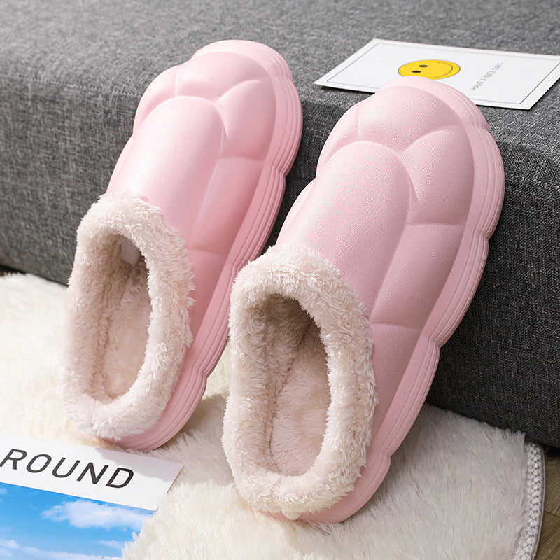 Casual Couples Parent-child Non-slip Cotton Slippers In Autumn And Winter