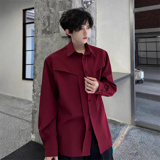 Men's Autumn Ruoshuai High-grade Long-sleeved Shirt