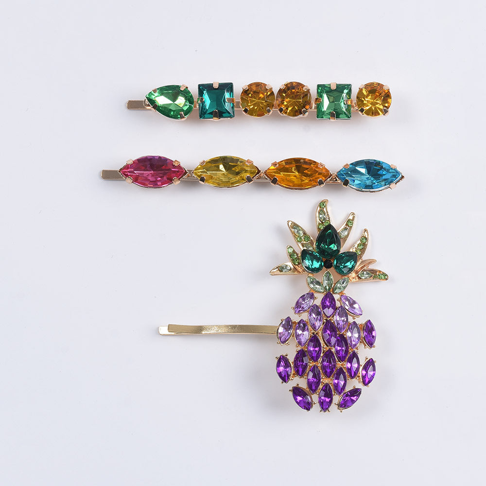 Hair  Color Pineapple Clip Three-piece Set