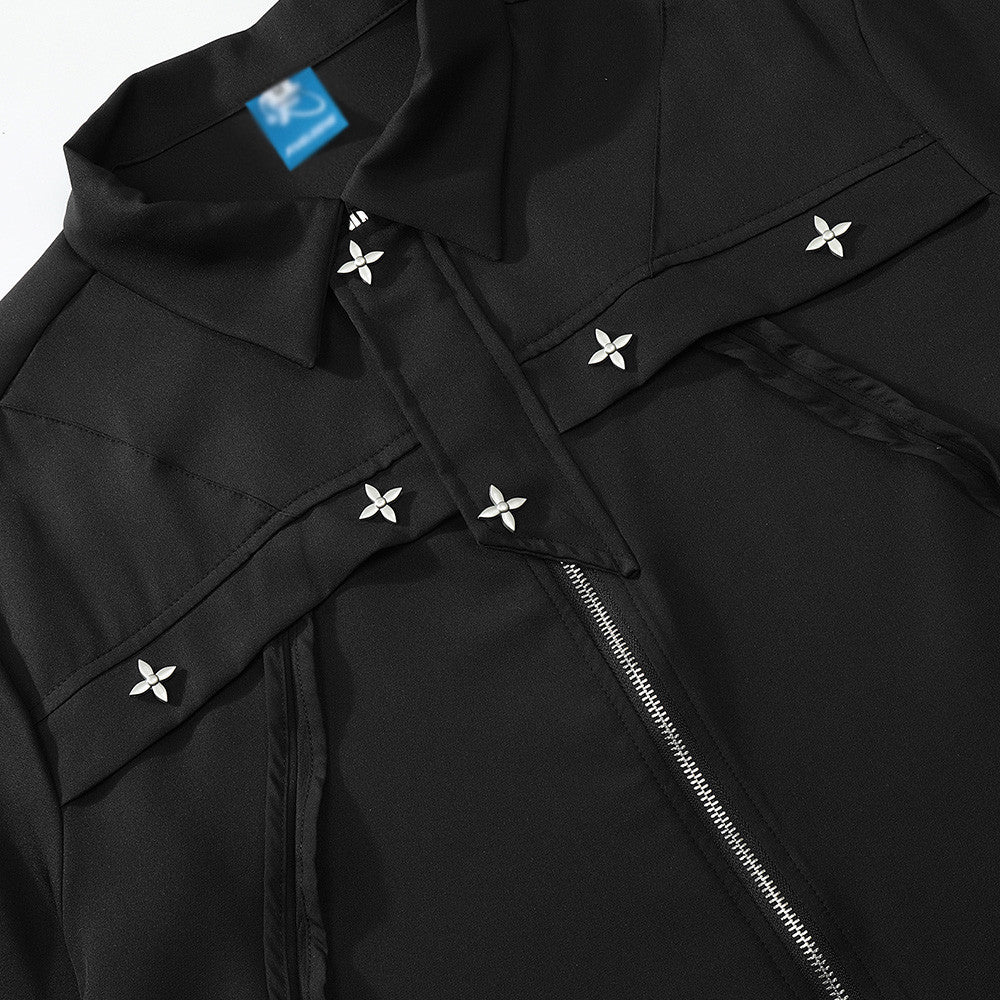 Men's Half Sleeve Zipper Cardigan Coat